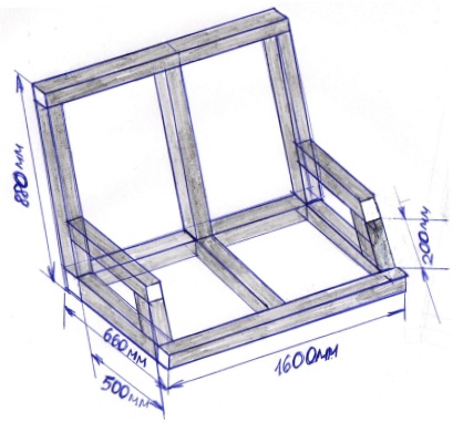 Схема строительства сиденья